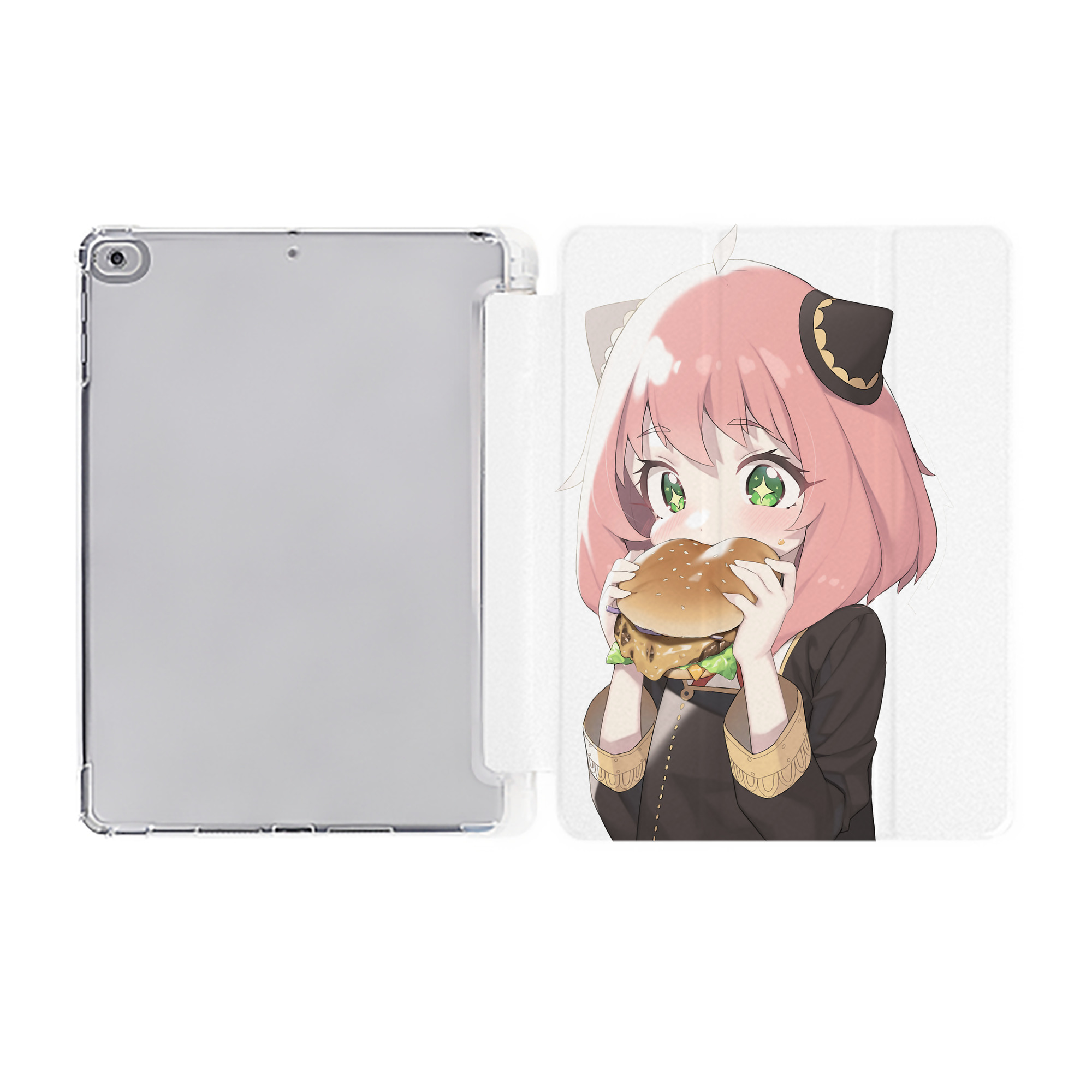 （画像用） SPY×FAMILY间谍家家酒 IPad ケース ペン収納付き 三つ折りスタンド PUレザー×シリコン 対応機種9.5/10.5/10.9インチ